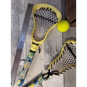 HURLEY Kids Water Lacrosse Sticks Set With Ball Neon Yellow Green